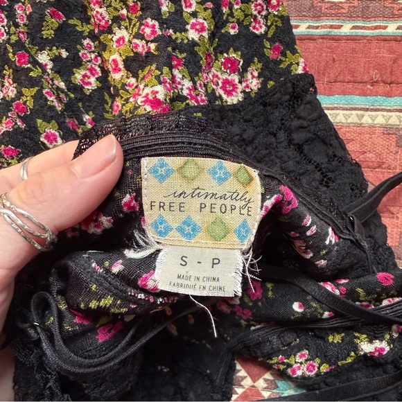 Free People Floral Lace Slip Dress size small - Picture 2 of 6